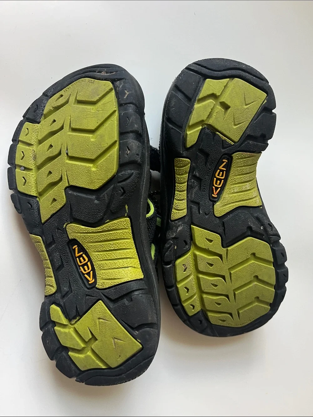 Keen Kids Black Sandals with Lime Accents